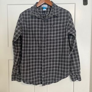 Columbia gray plaid button-up